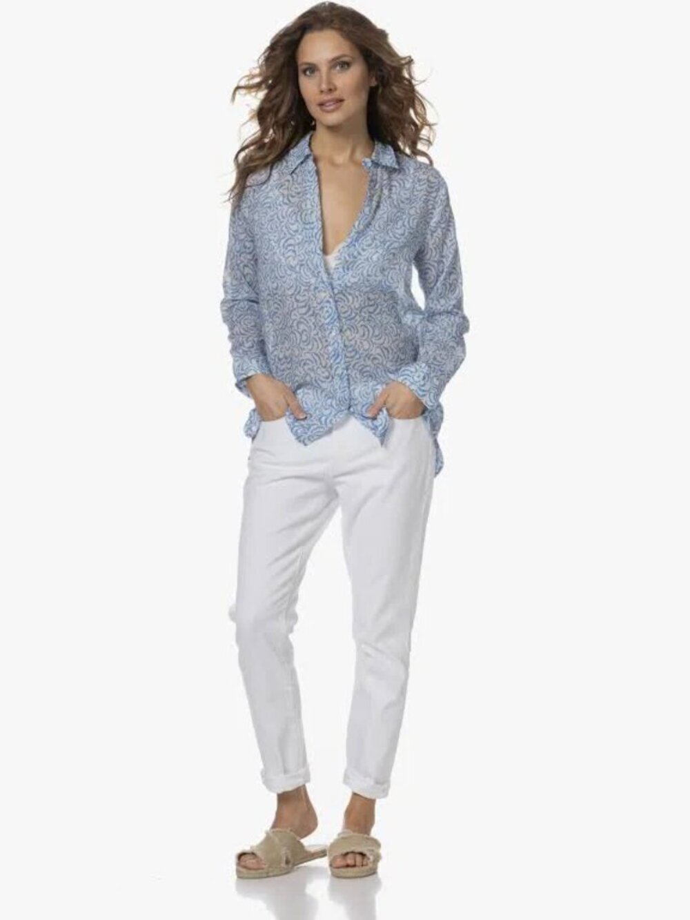 Frame Le Garcon Jeans Mid Rise Cotton Denim Pants Straight Leg 5 Pocket White 29 - Picture 10 of 11
